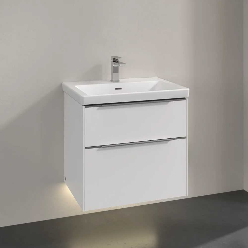 V&B SUBWAY 3.0 SERVANTSKAP 62X57 BRILLIANT WHITE M/LYS HÅNDTAK I KROM v:6461798