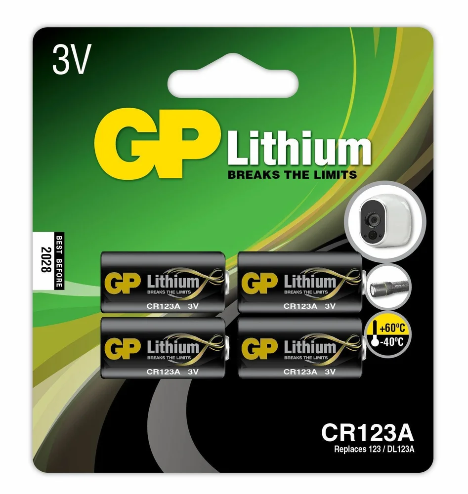 GP BATTERI CR123A 3V 4-PACK v:8488554